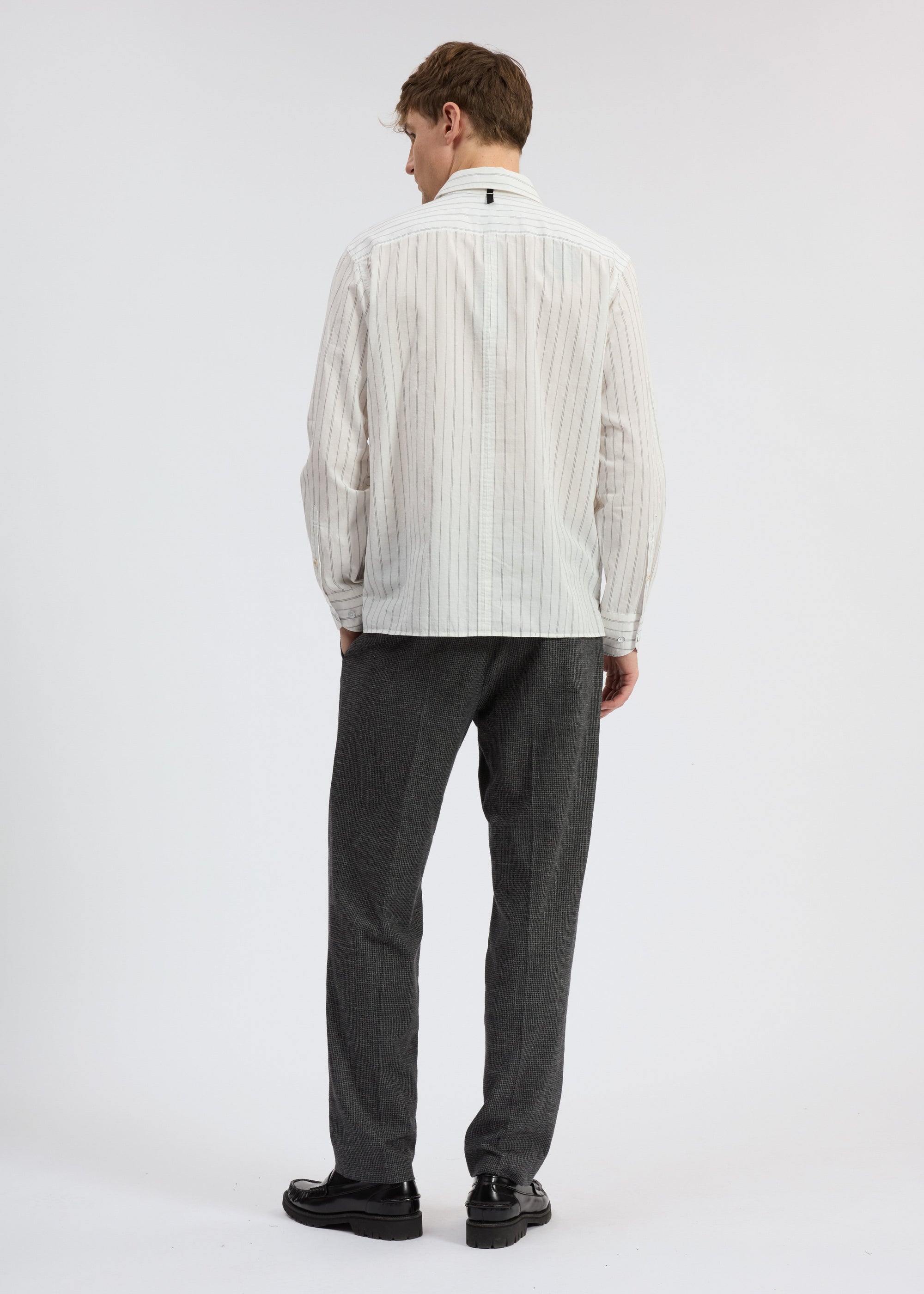 Pantalon Evan en laine mélangée - Gris