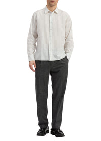 Pantalon Evan en laine mélangée - Gris