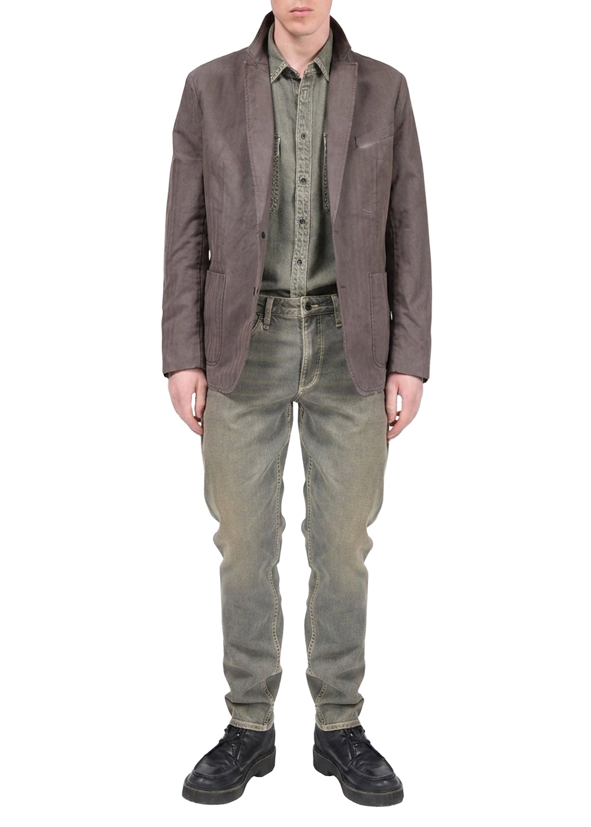 Pantalon Fit 3 Authentic en denim - Gris Olive