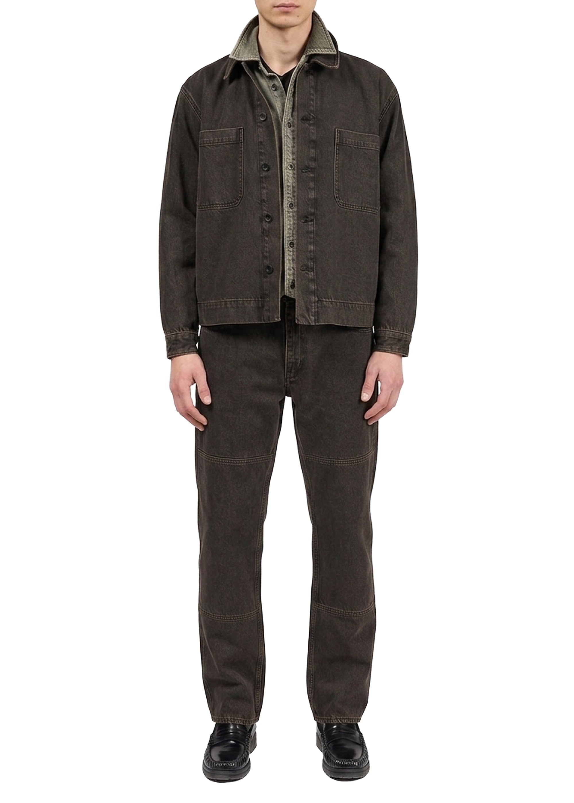 Veste Brooks en denim - Brown Black