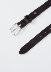 Ceinture Logan en cuir - Noir