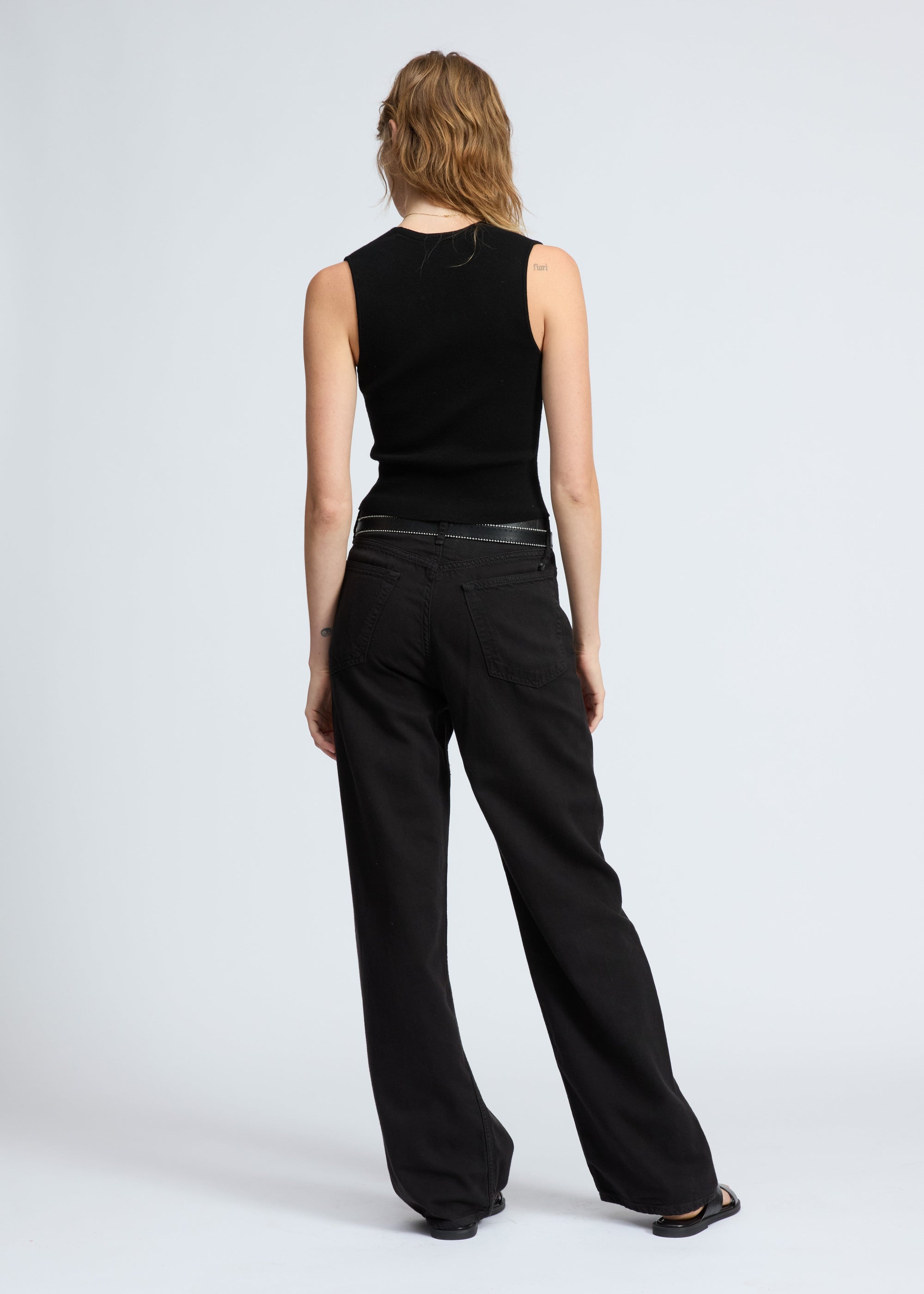 Gilet sans manches Ella en laine - Noir