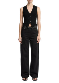 Gilet sans manches Ella en laine - Noir