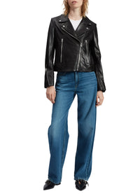Veste Mack en cuir - Noir