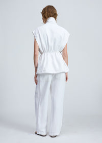 Veste cintrée sans manches Monica - Blanc