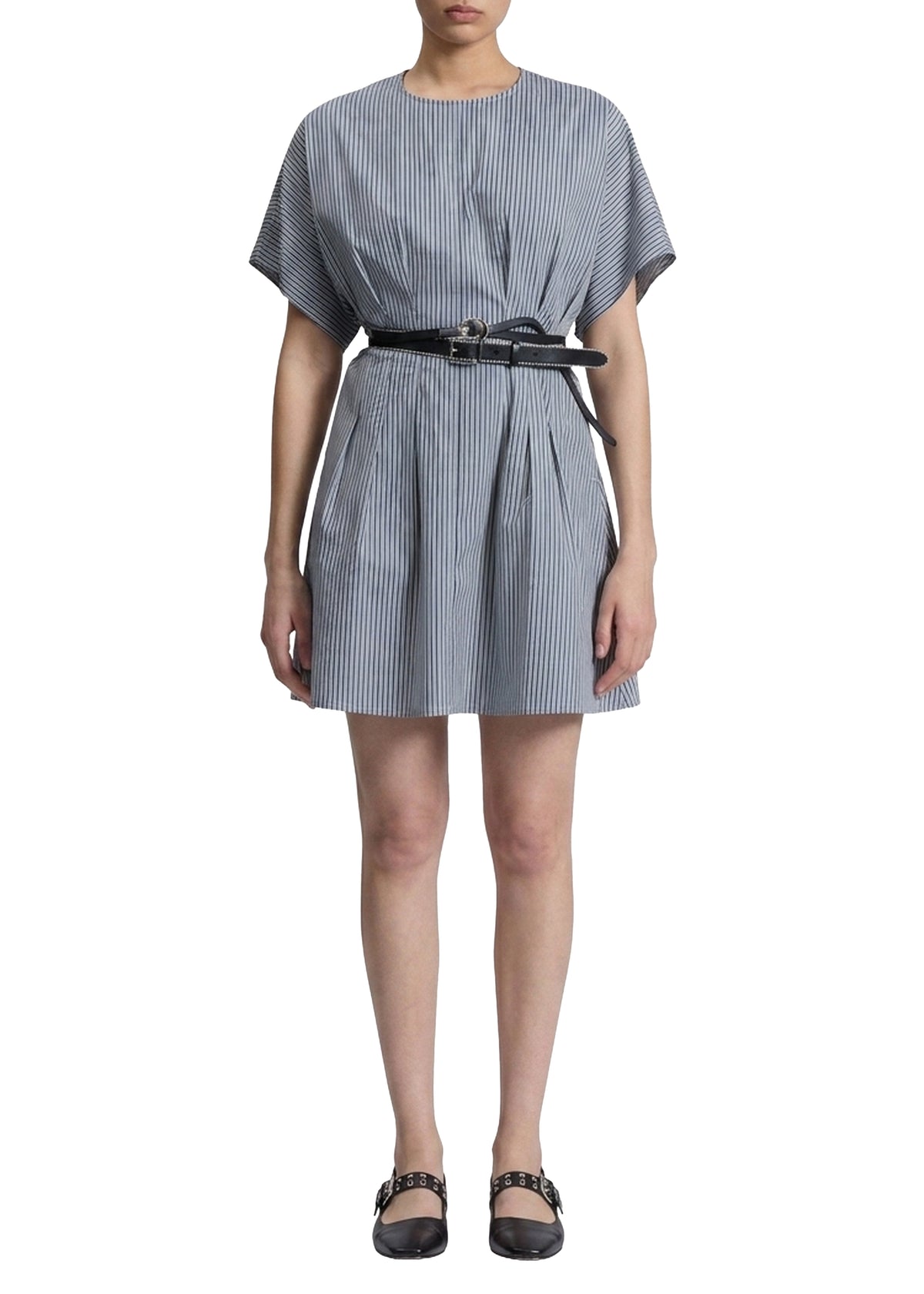 Maddie short striped dress - Black & White