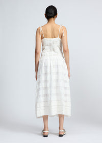 Robe midi Presley en coton - Blanc