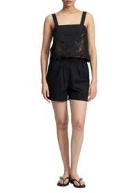 Short Emma en coton - Noir
