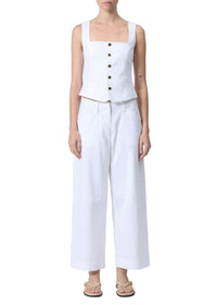 Banks trousers in a linen blend - White