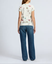T-shirt All Over Ozzy Butterfly en coton - Ivoire
