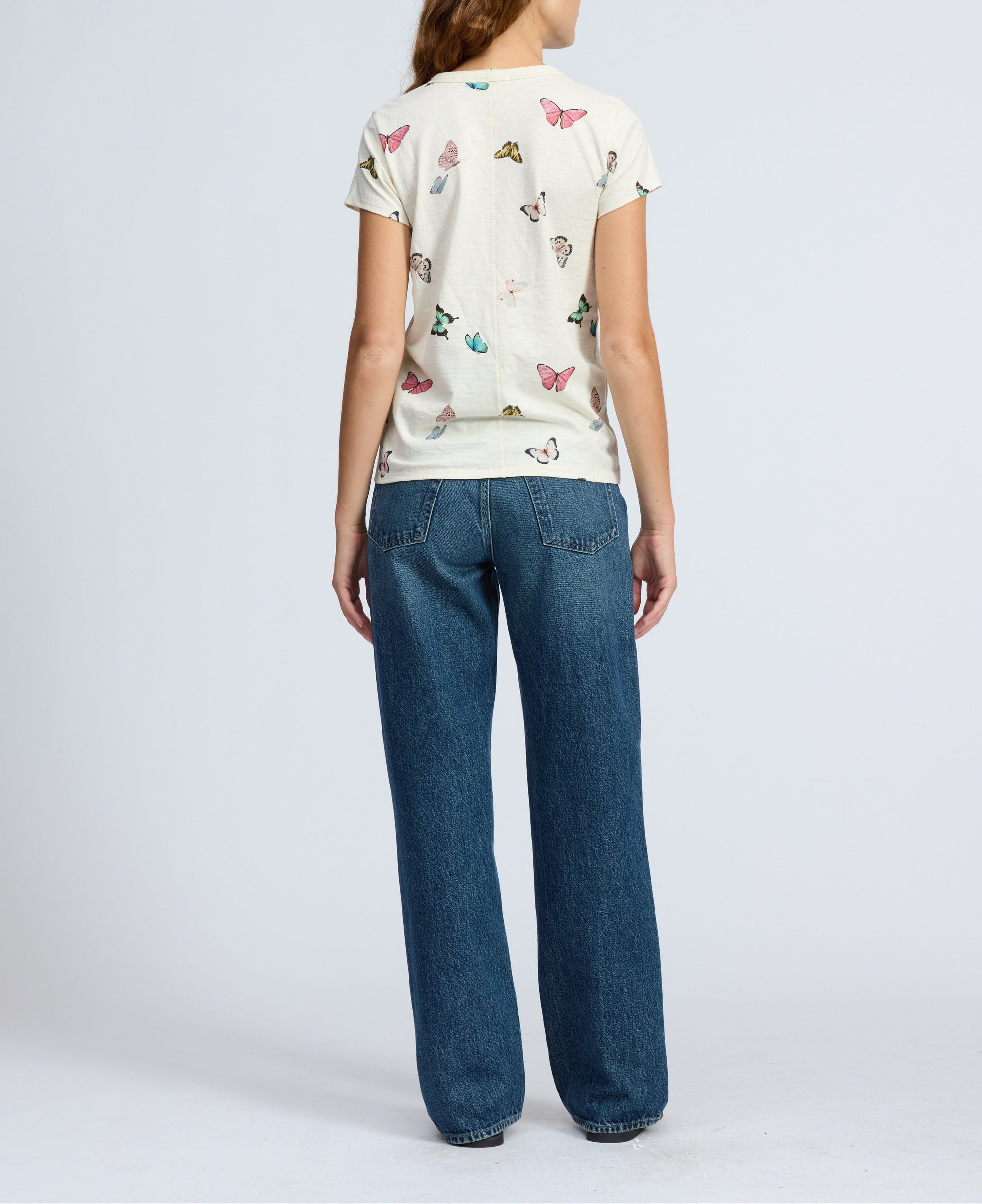 T-shirt All Over Ozzy Butterfly en coton - Ivoire