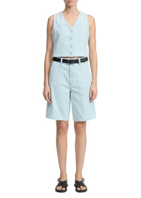 Juliana sleeveless tweed jacket - Sky Blue