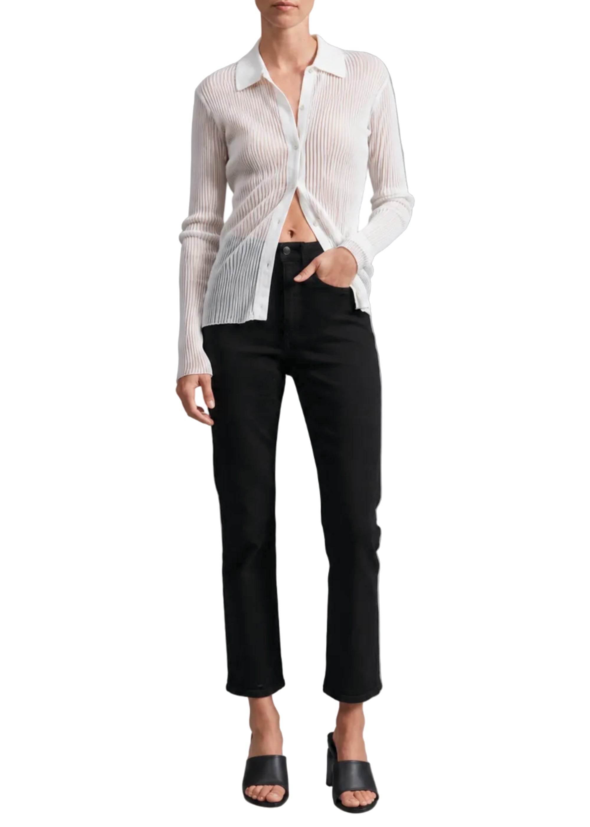 Pantalon slim Wren en denim - Noir