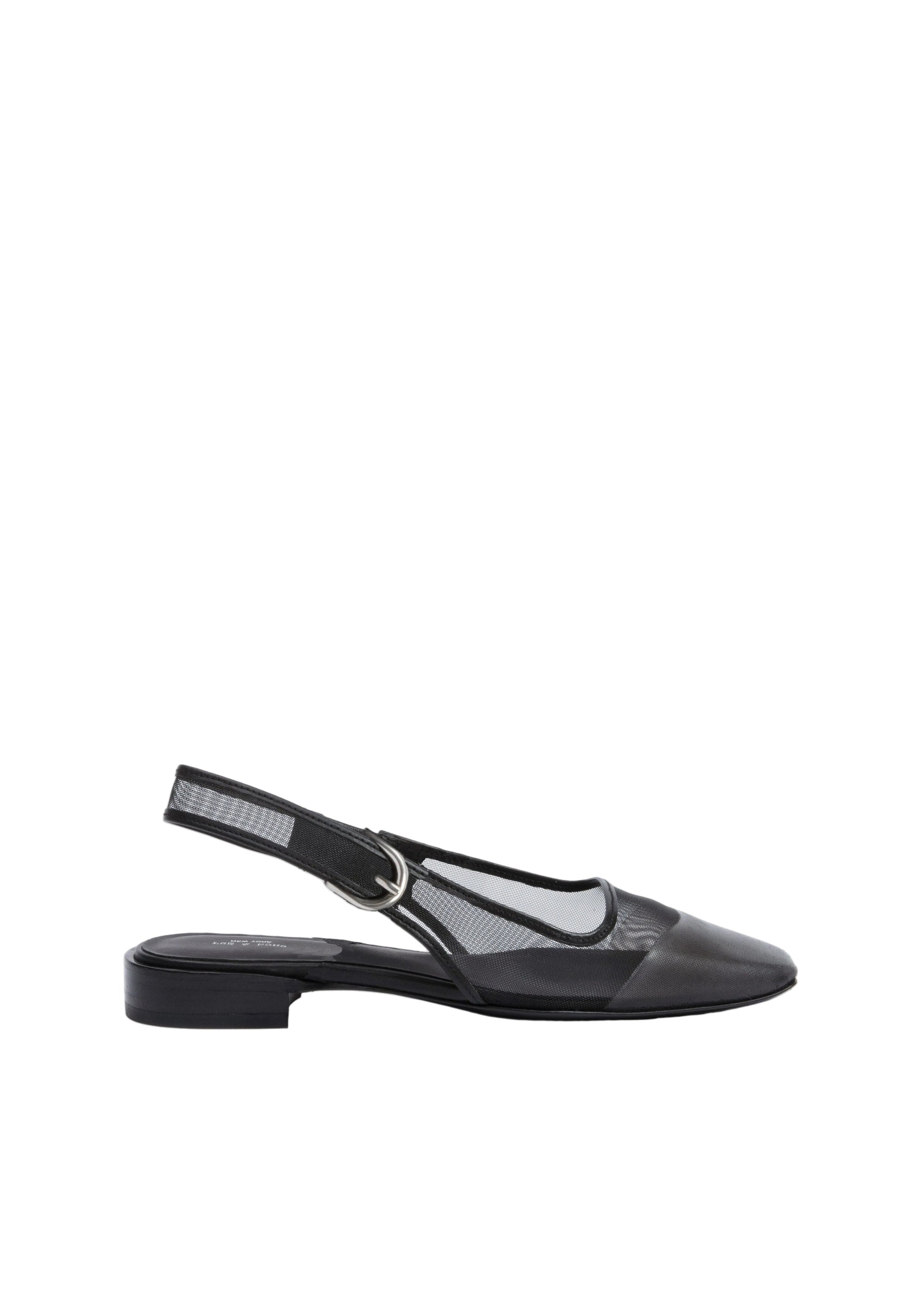 Slingbacks Astra en cuir - Noir
