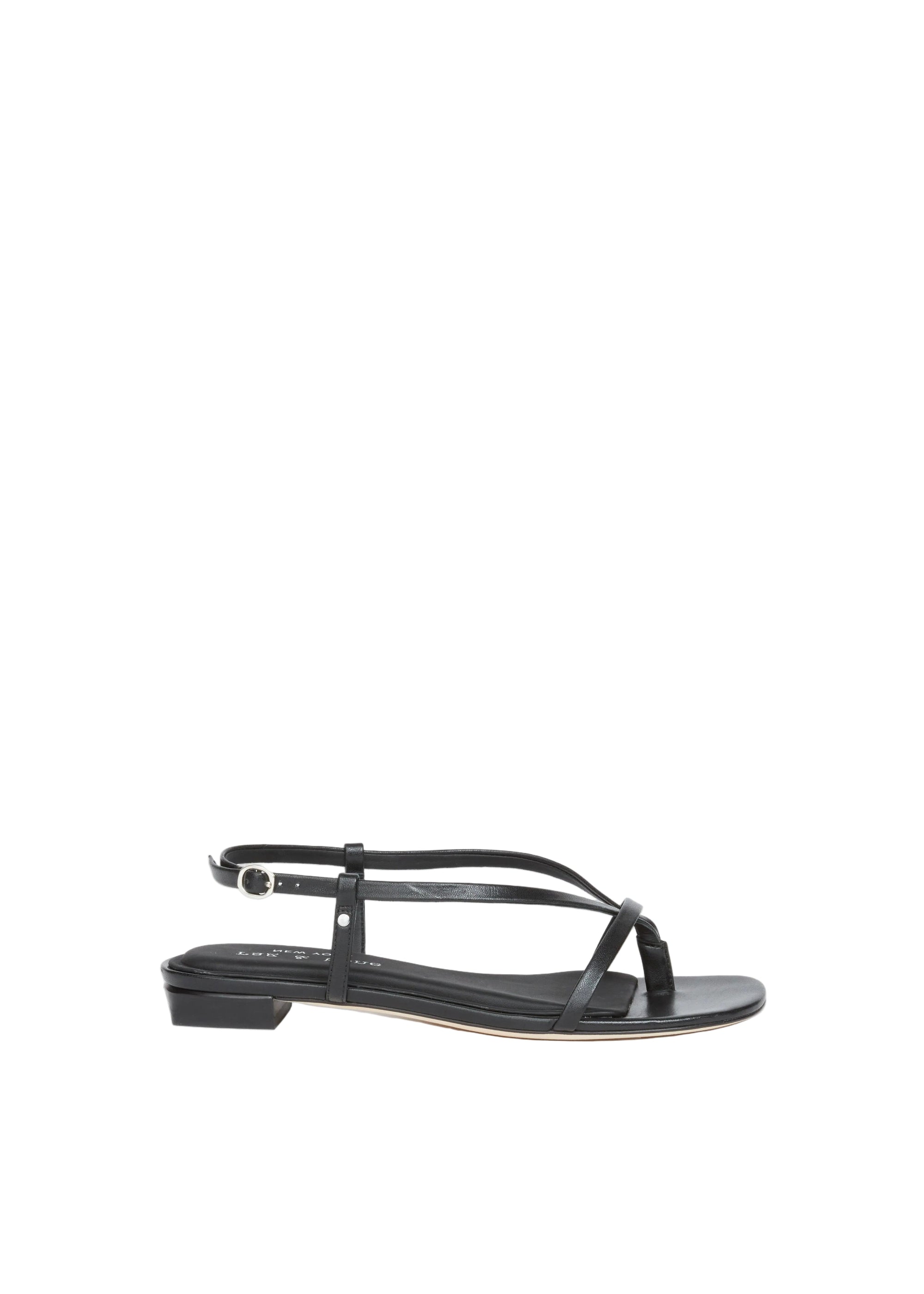 Sandales Giselle en cuir - Noir
