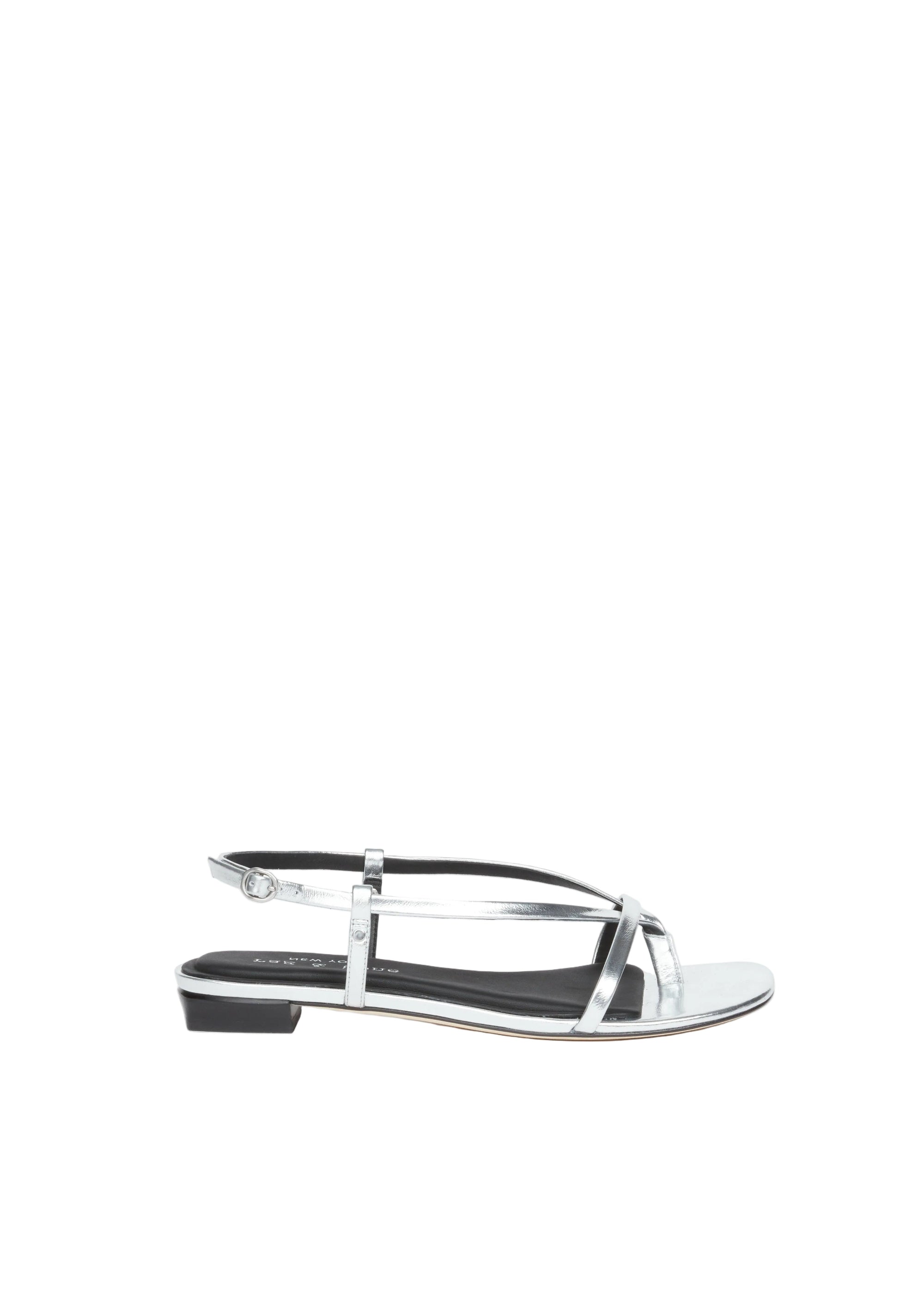 Sandales Giselle en cuir - Argenté