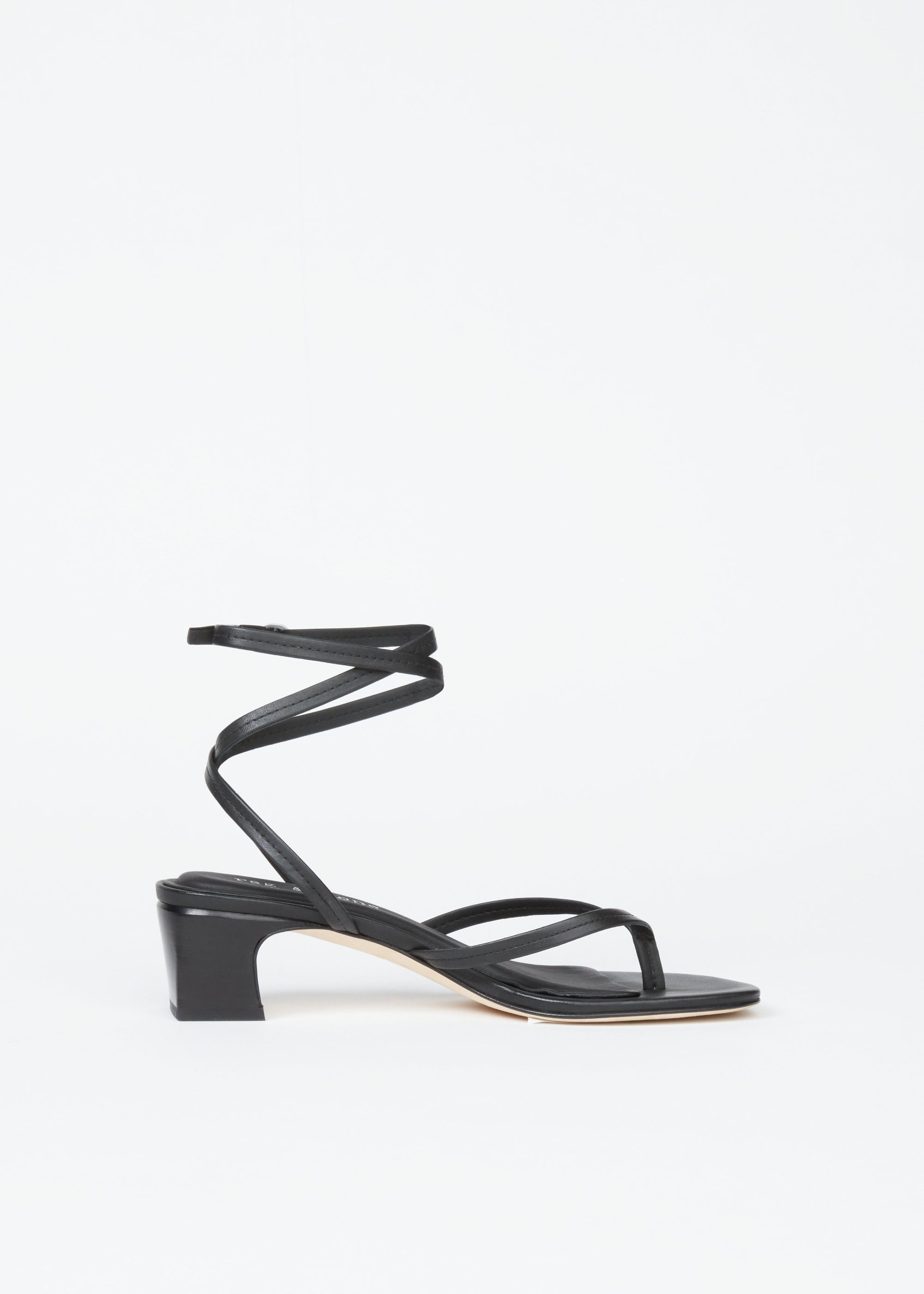 Sandales à talons Gemma en cuir - Noir
