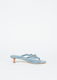 Sandales à talons Sammie en denim - Light Wash Denim