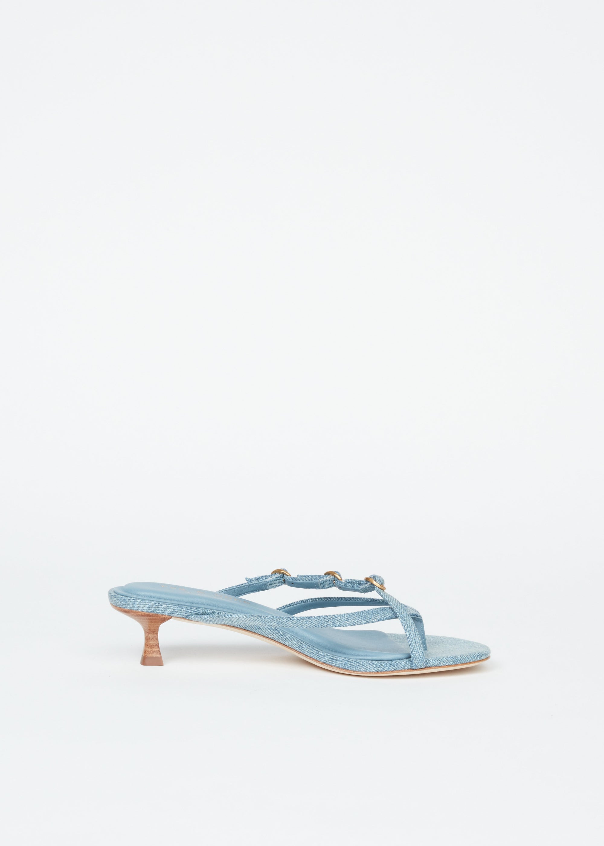 Sandales à talons Sammie en denim - Light Wash Denim