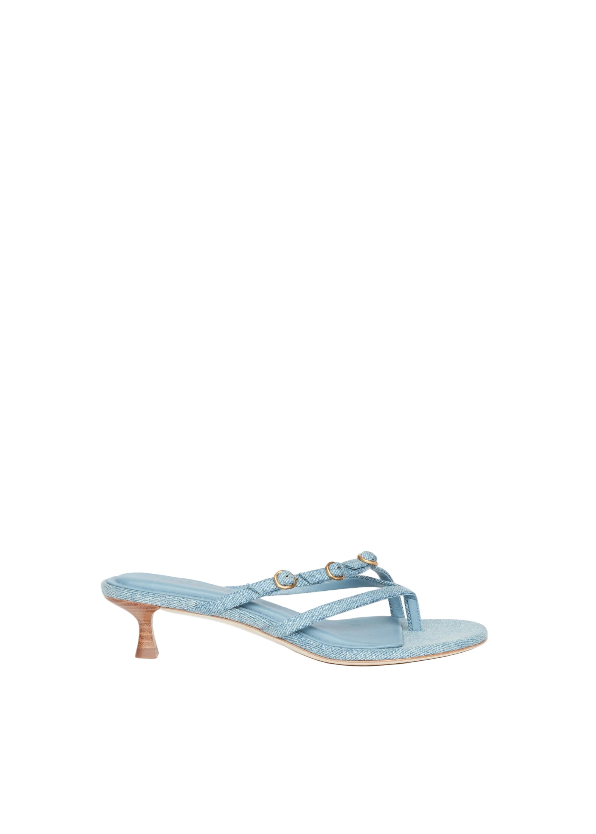 Sandales à talons Sammie en denim - Light Wash Denim