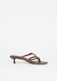 Mules à talons Sammie en cuir - Dark Mocha