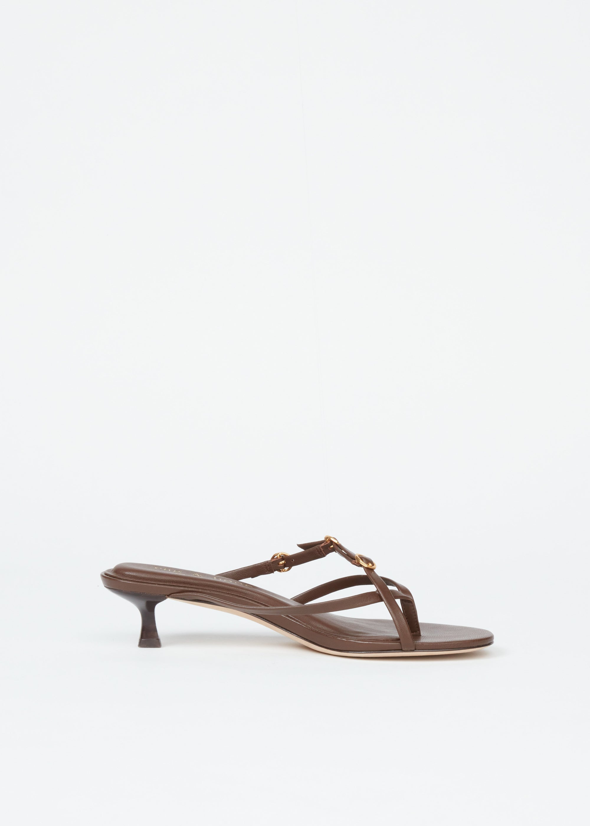 Mules à talons Sammie en cuir - Dark Mocha
