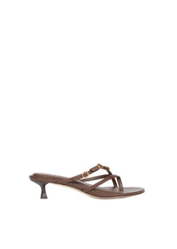 Mules à talons Sammie en cuir - Dark Mocha