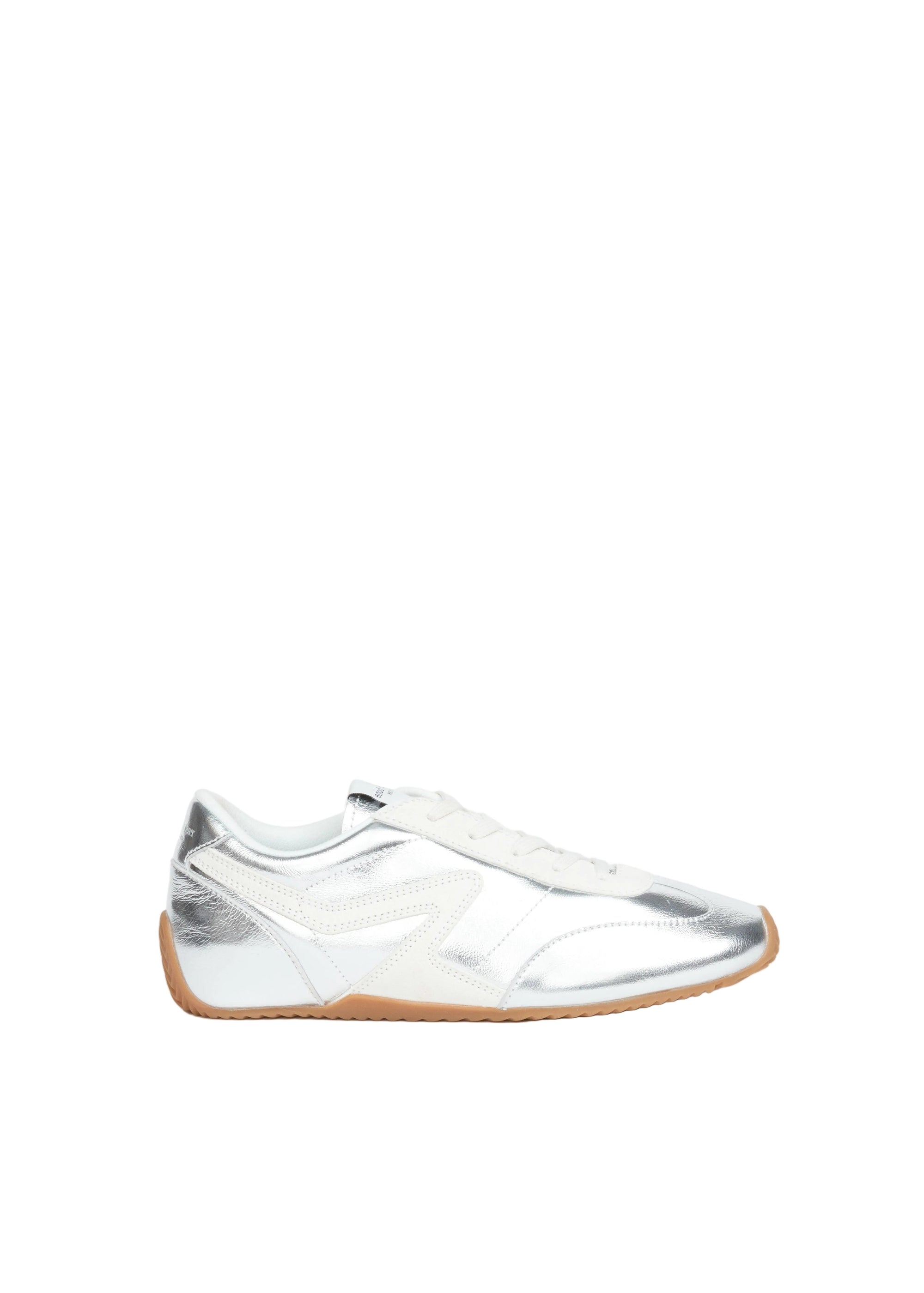 Sneakers Retro Runner en cuir - Argenté