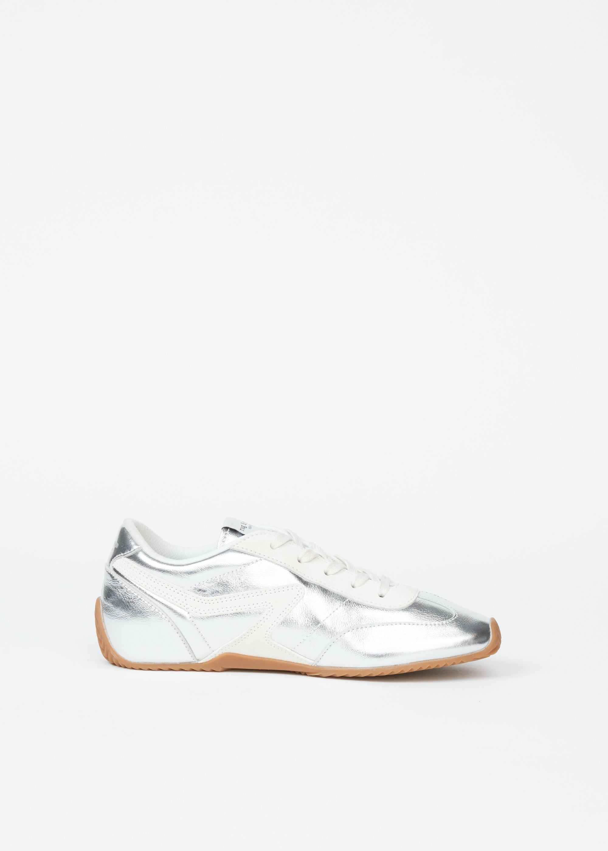 Sneakers Retro Runner en cuir - Argenté