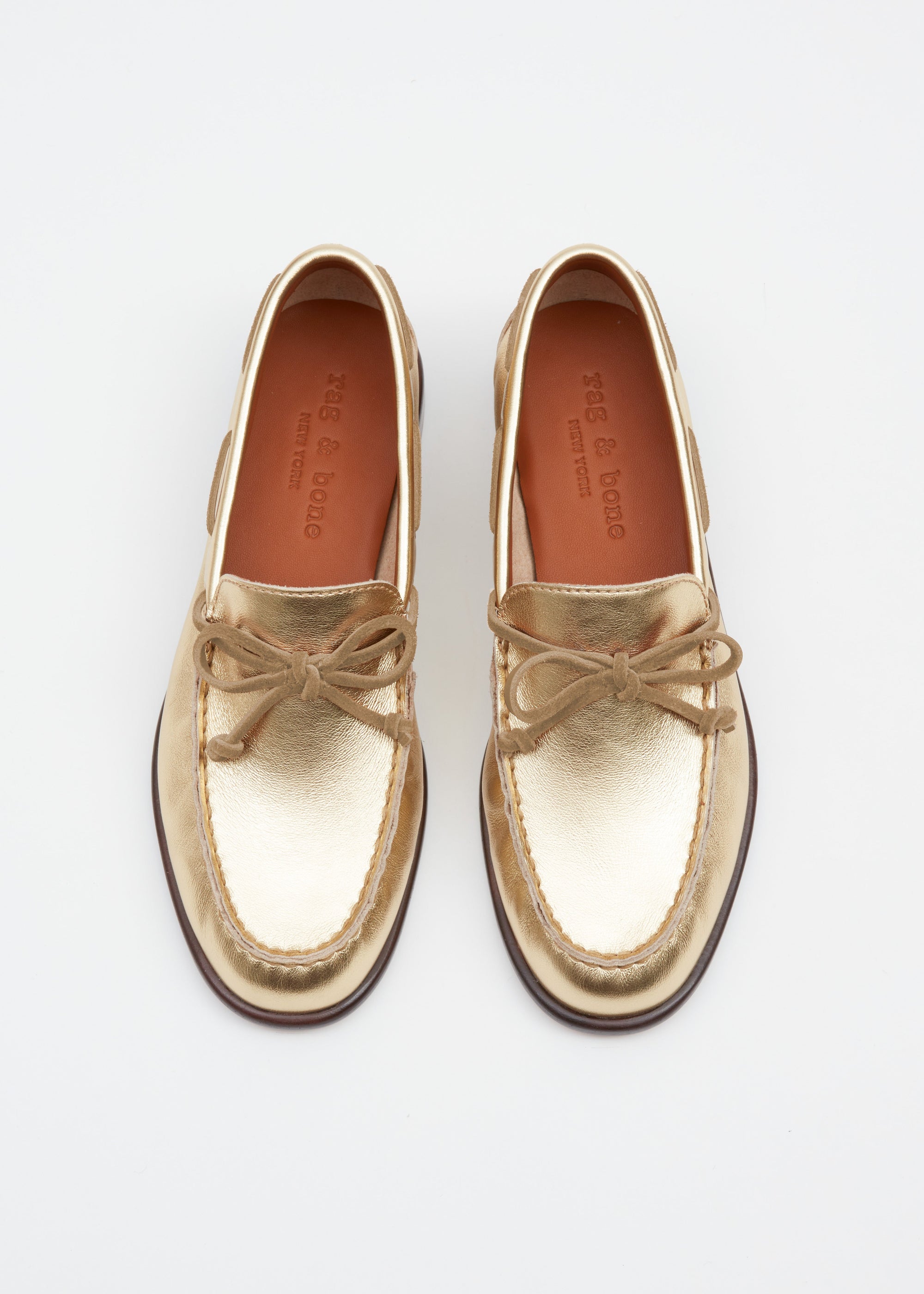 Mocassins Carter en cuir - Doré