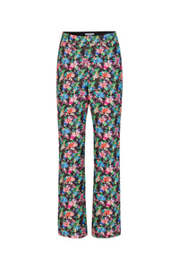 ZZNOSTOCK_Black Mecanic Flower Pantalon - Black Mecanic Flower