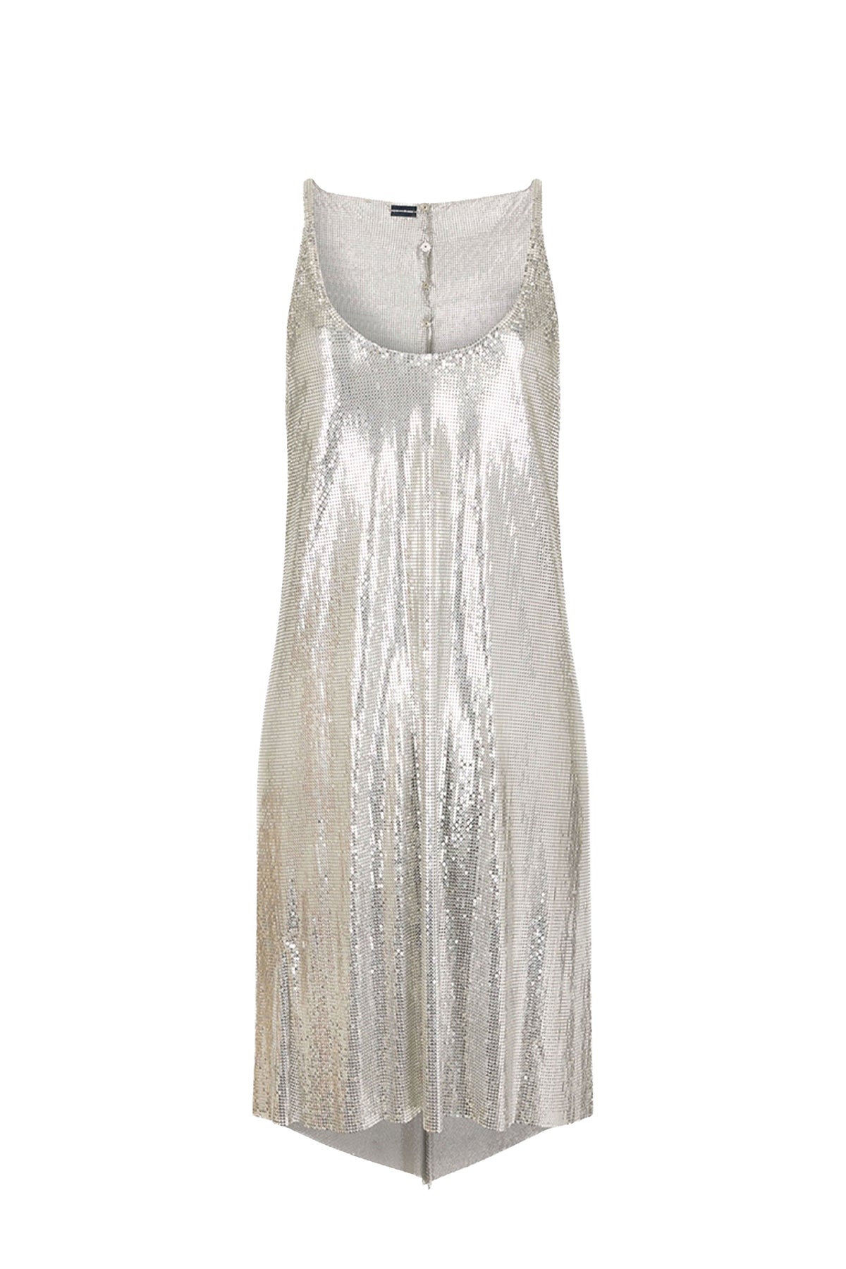 Robe en maille métallisée - Silver