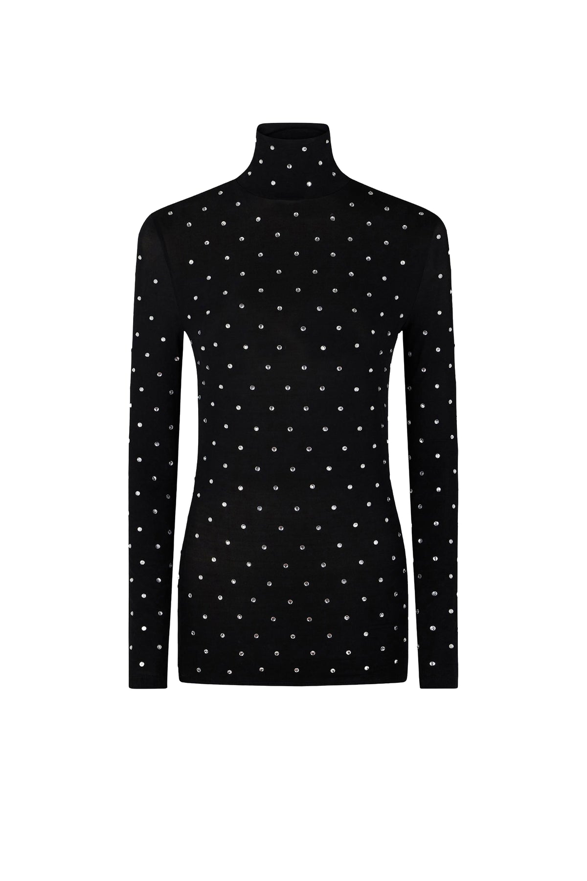 Blouse seconde peau à col roulé - Black