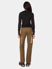 Jumper with metallic details in wool and silk - Black