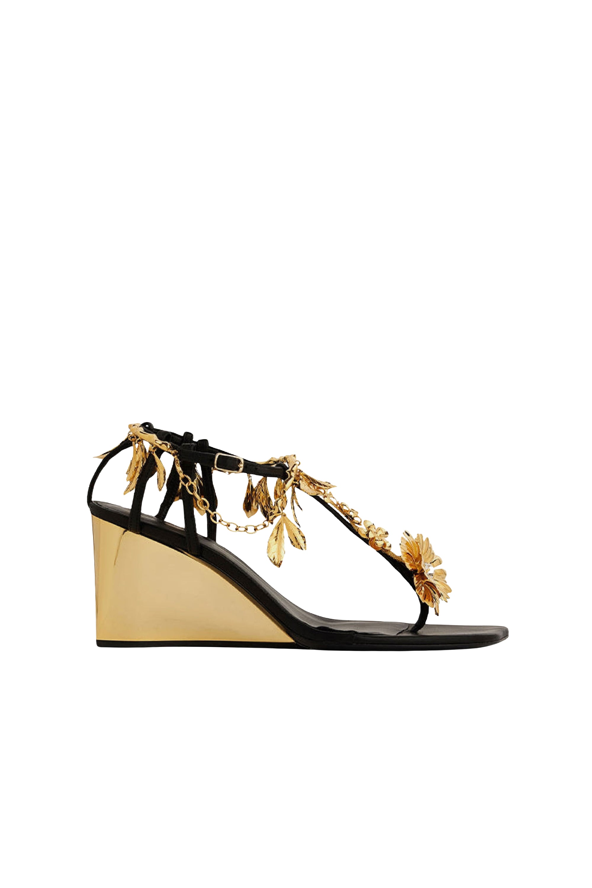 Leather heeled sandals - Black