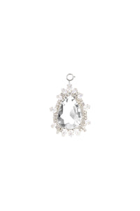 Pendentif goutte avec cristal en laiton - Crystal & Silver