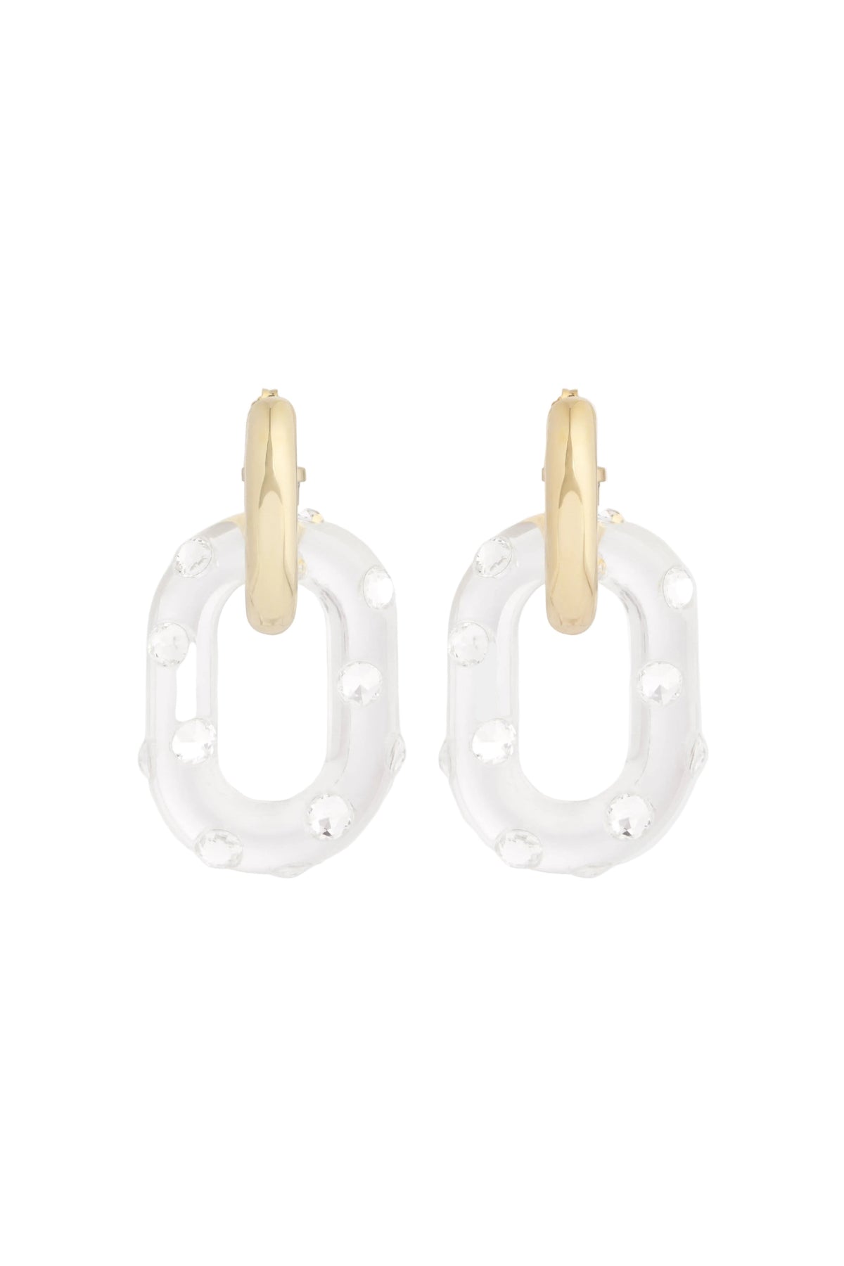 ZZNOSTOCK_Gold & Crystal Boucles d’oreilles - Gold & Crystal