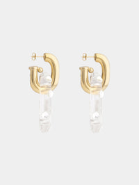 ZZNOSTOCK_Gold & Crystal Boucles d’oreilles - Gold & Crystal