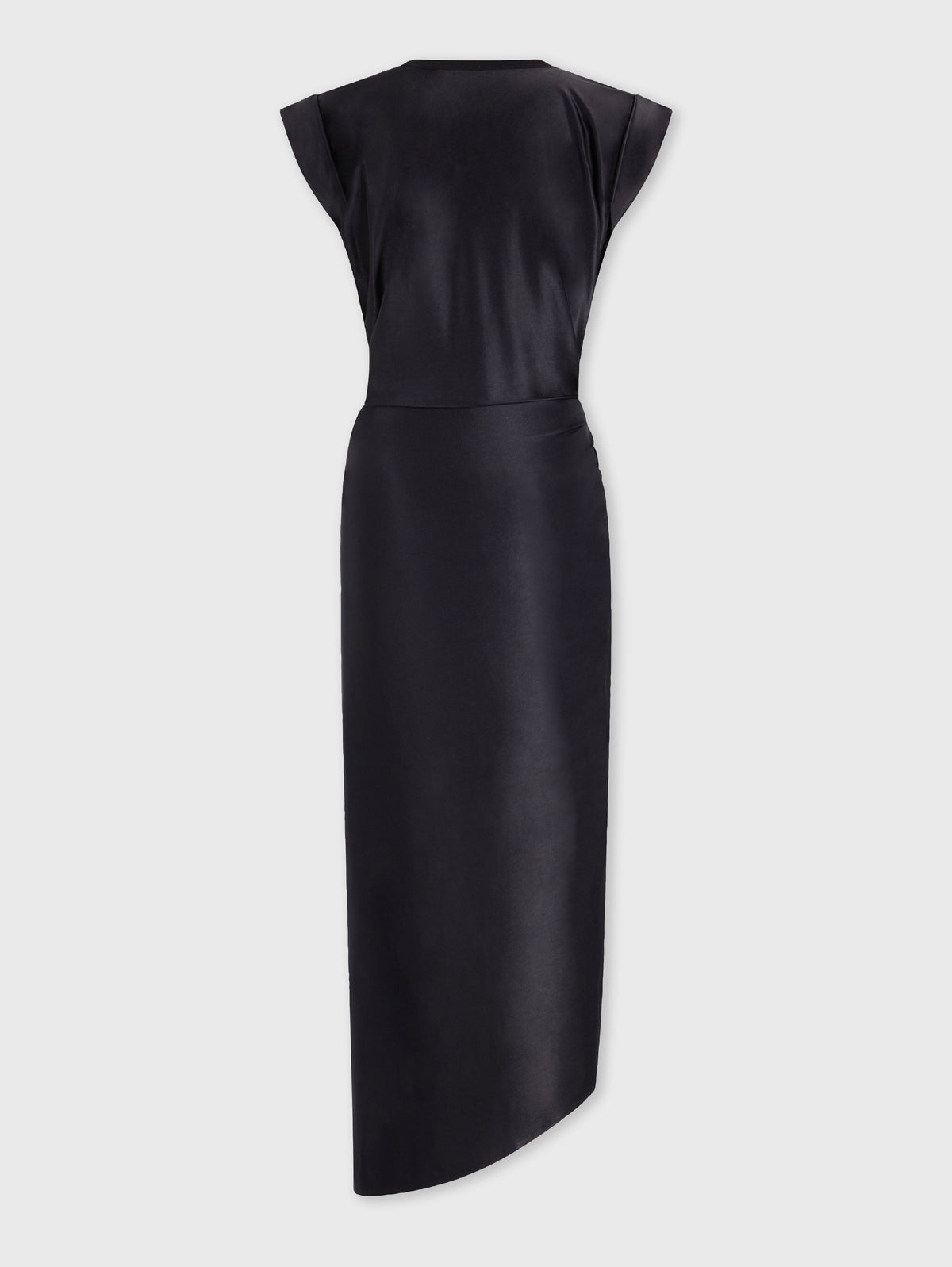 Robe drapée avec détail métallique - Black