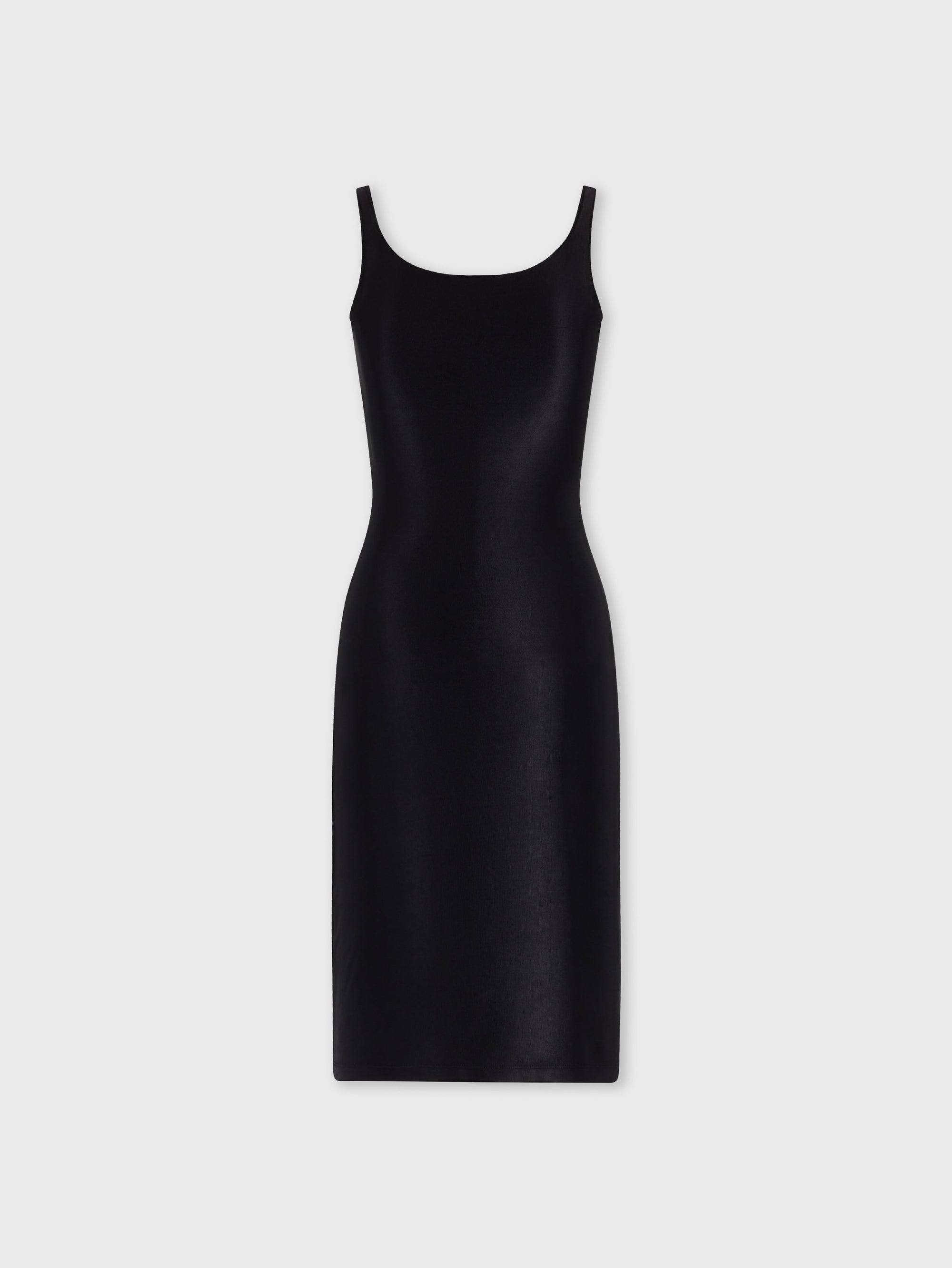 Sleeveless draped dress - Black