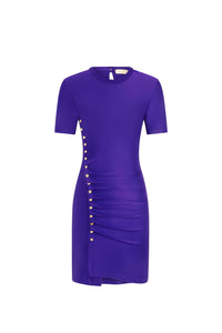 Short draped dress - Violet