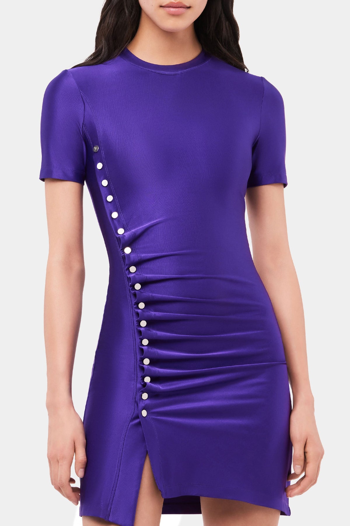 Robe courte drapée - Violet