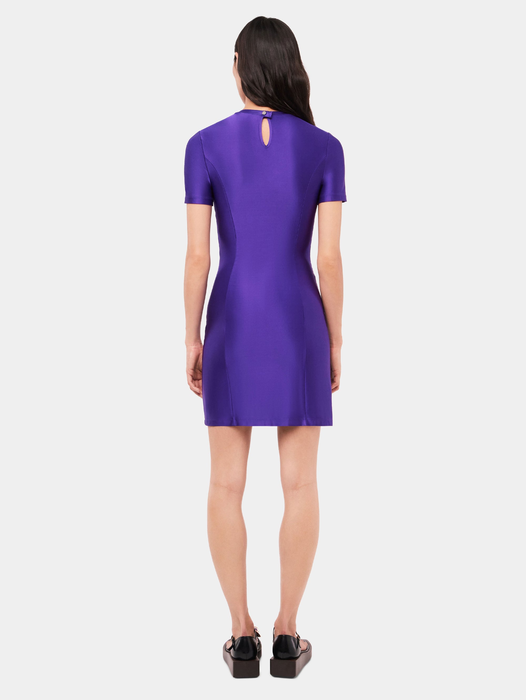 Short draped dress - Violet
