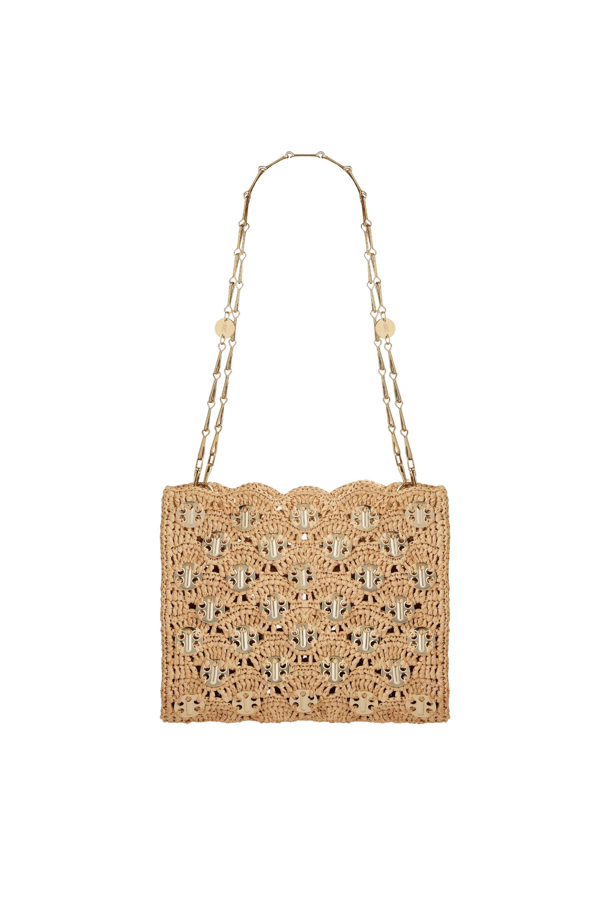 1969 raffia bag - Natural & Light Gold