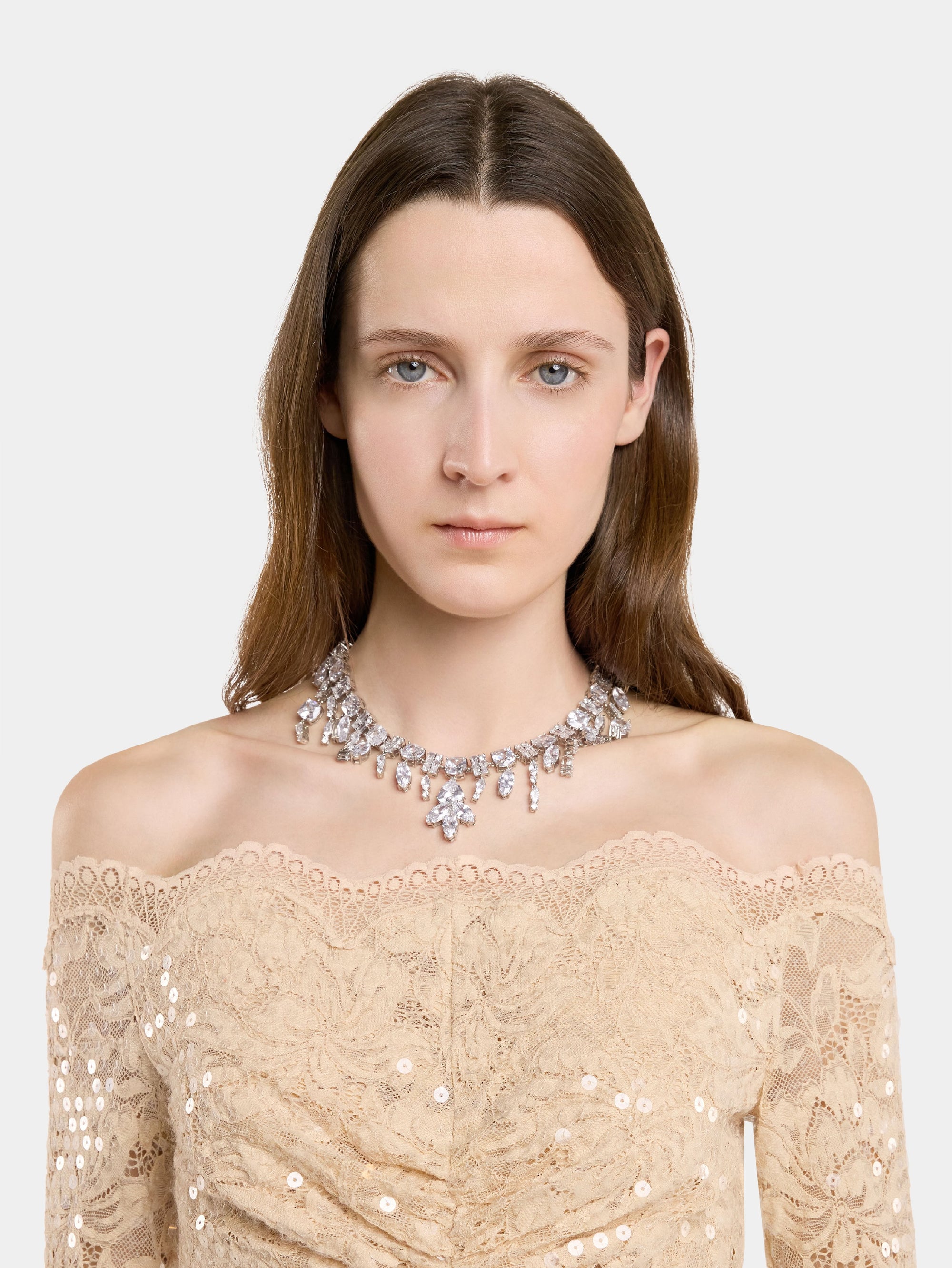 Silver & Crystal Collier - Silver & Crystal