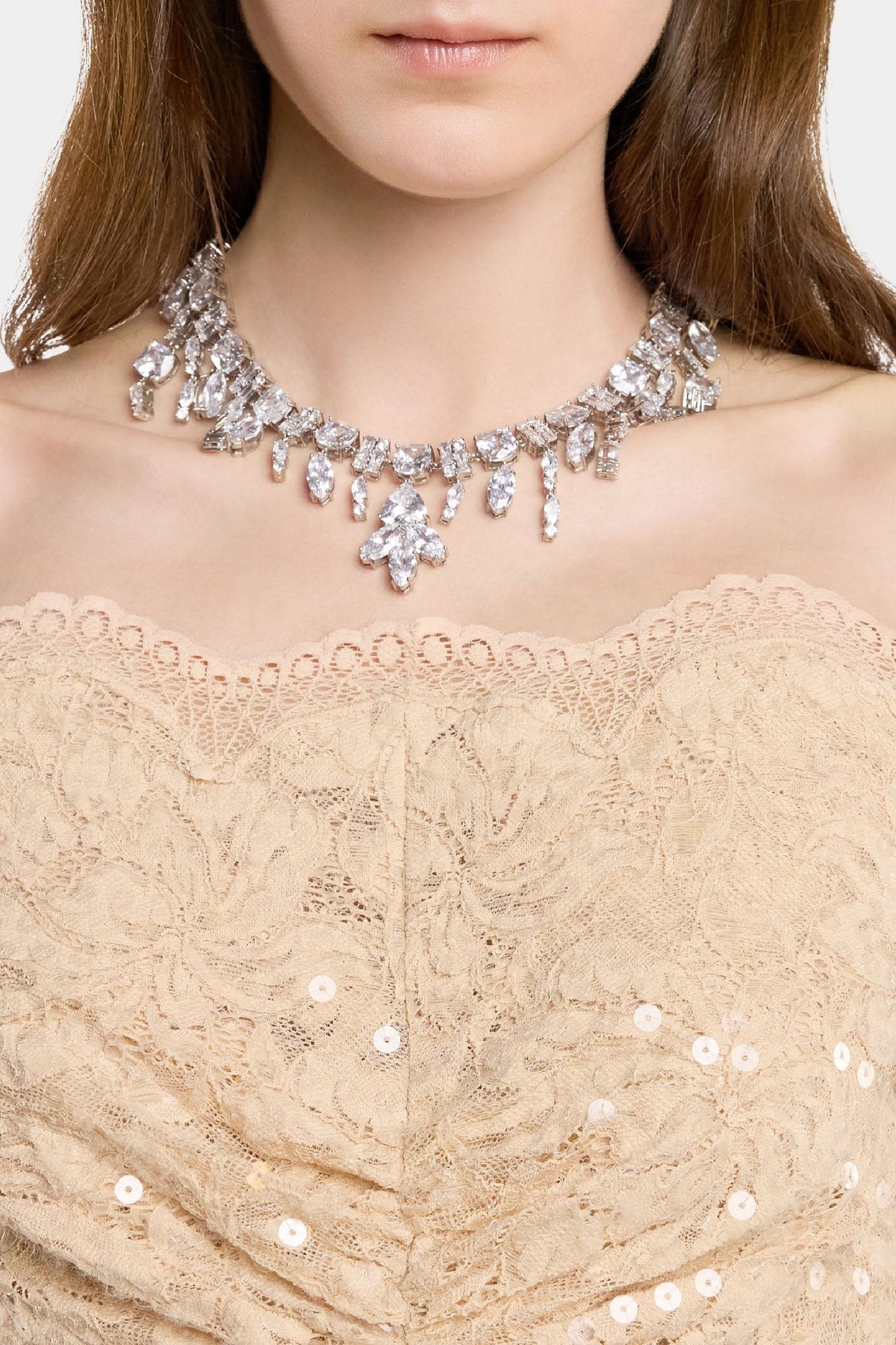 ZZNOSTOCK_Silver & Crystal Collier - Silver & Crystal