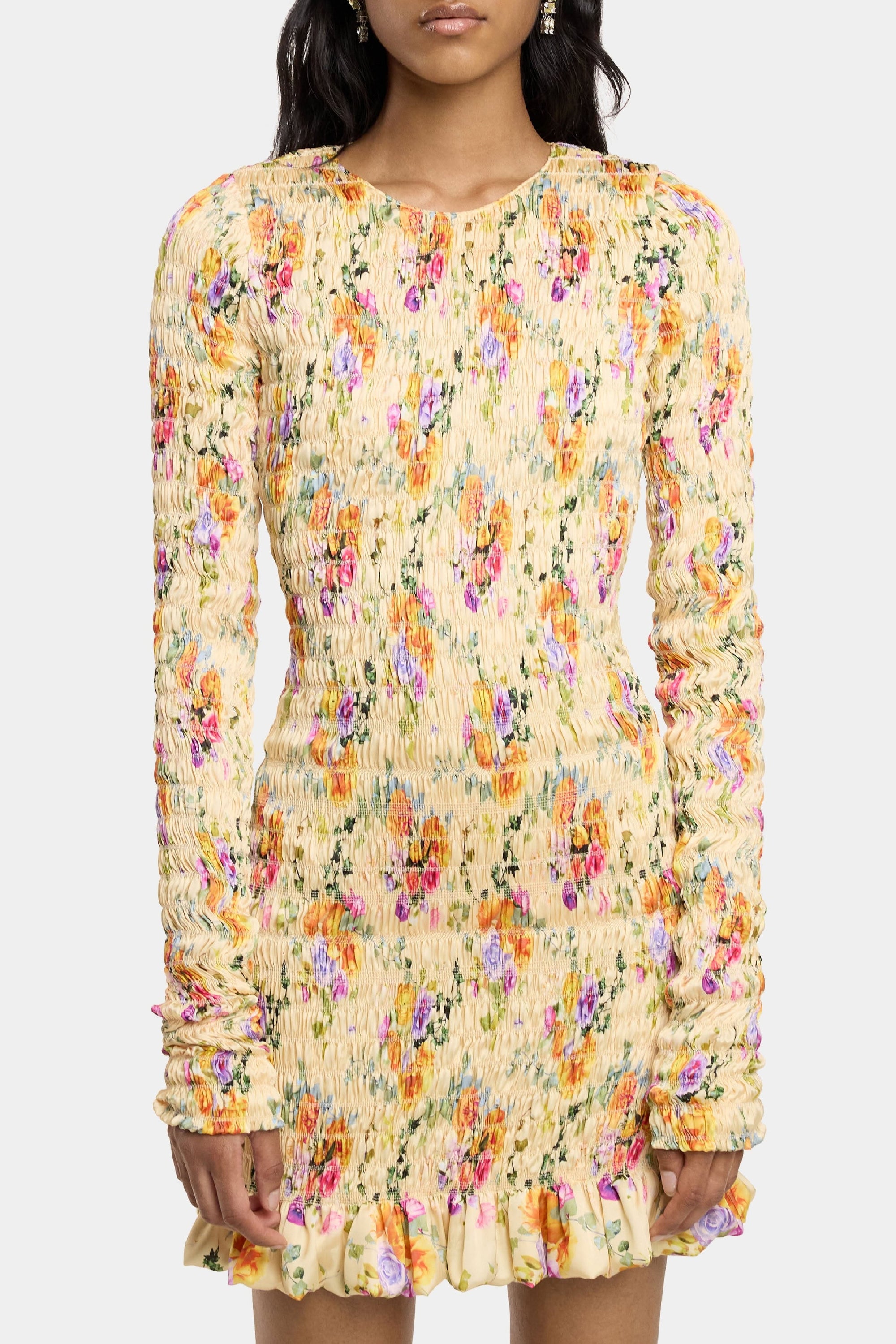 Short satin dress - Flowers & Camomille