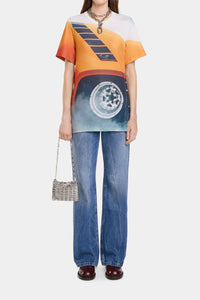 Short-sleeved jersey top - Fast Cars Orange