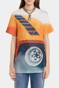 Short-sleeved jersey top - Fast Cars Orange