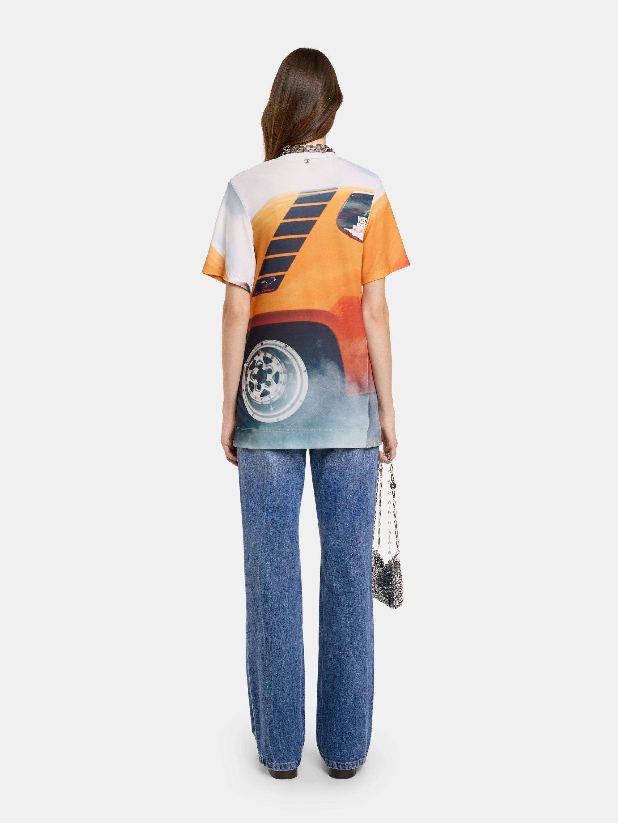 Short-sleeved jersey top - Fast Cars Orange